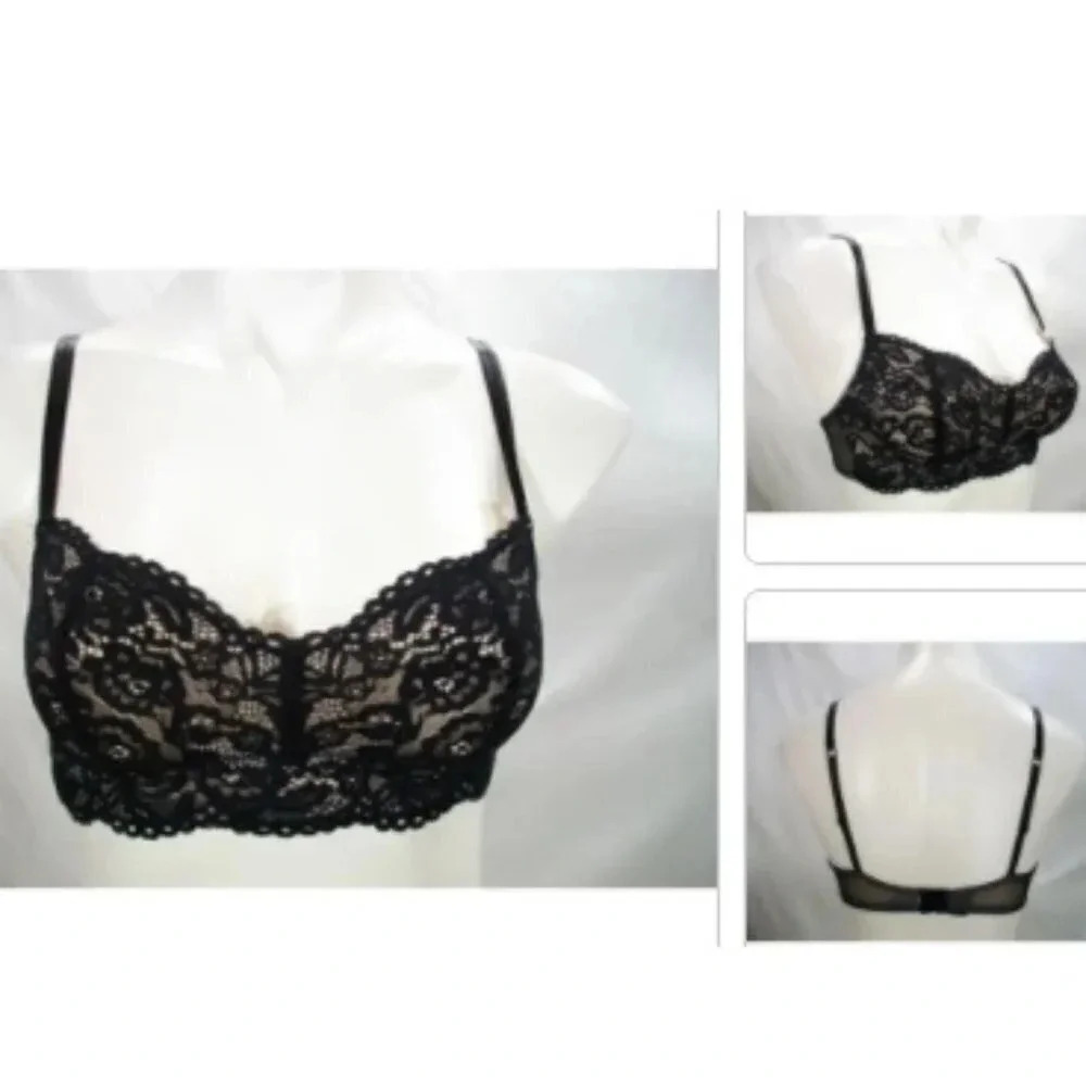 XS X-SMALL b.tempt'd Wacoal 910244 Ciao Bella Lace Bralette‎